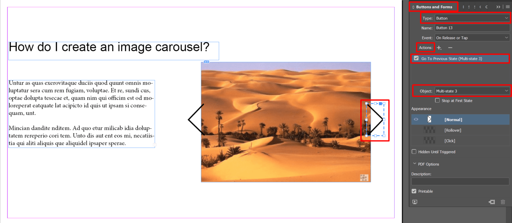 How to create an image carousel - Webpublication: Interactive Content ...